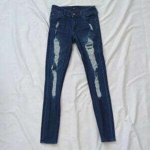 True Religion Jennie Mid Rise Curvy Skinny Jean, Color Dark Indigo Size 24